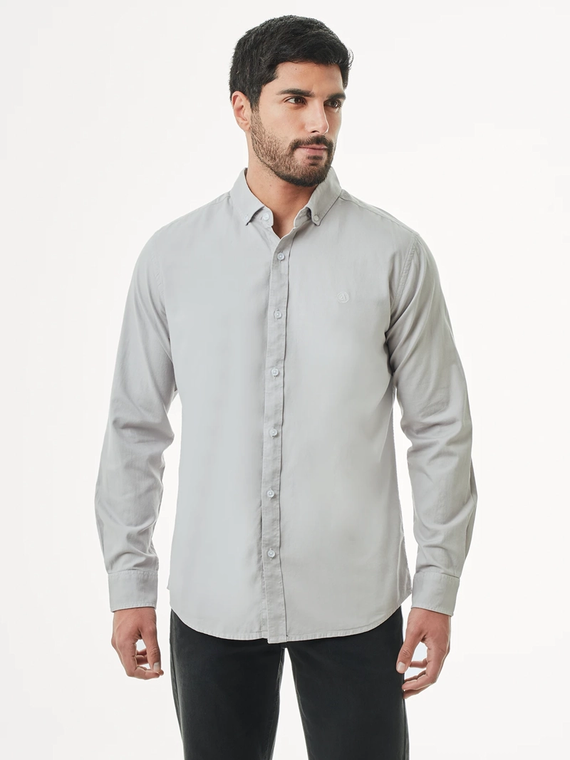 CAMISA MANGA LARGA HOMBRE DUNKELVOLK 100% ALGODON PIMA - 1