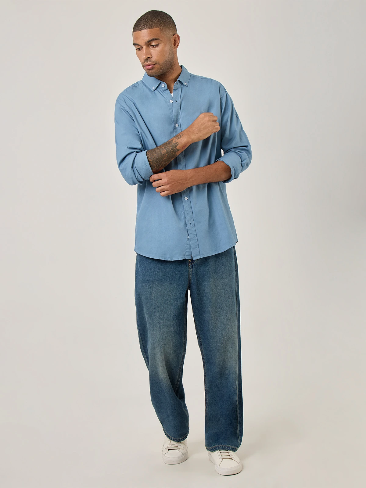 CAMISA MANGA LARGA HOMBRE DUNKELVOLK 100% ALGODON PIMA - 5