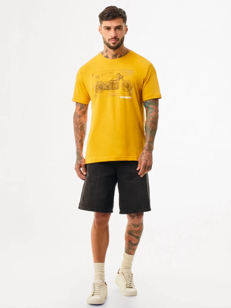 POLO MANGA CORTA HOMBRE WOALLANCE CLASICO MAIZ - 5