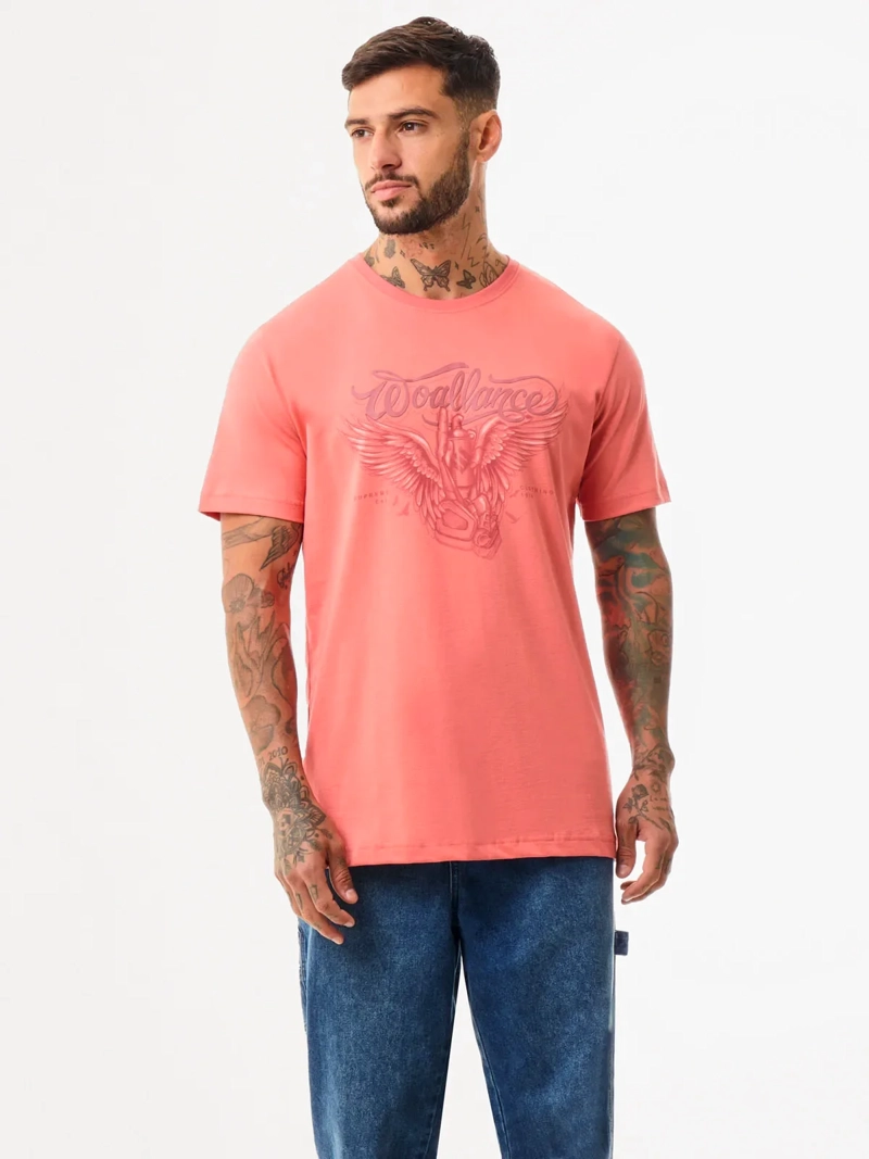 POLO MANGA CORTA HOMBRE WOALLANCE CLASICO CORAL - 1