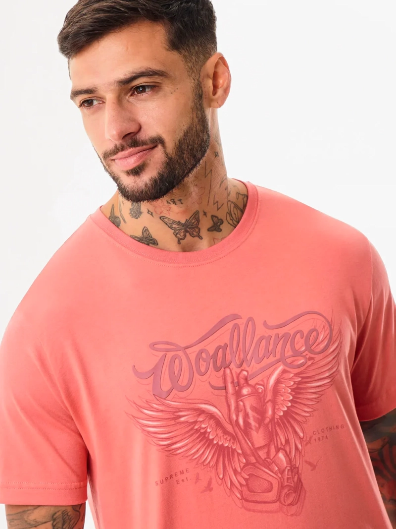 POLO MANGA CORTA HOMBRE WOALLANCE CLASICO CORAL - 4