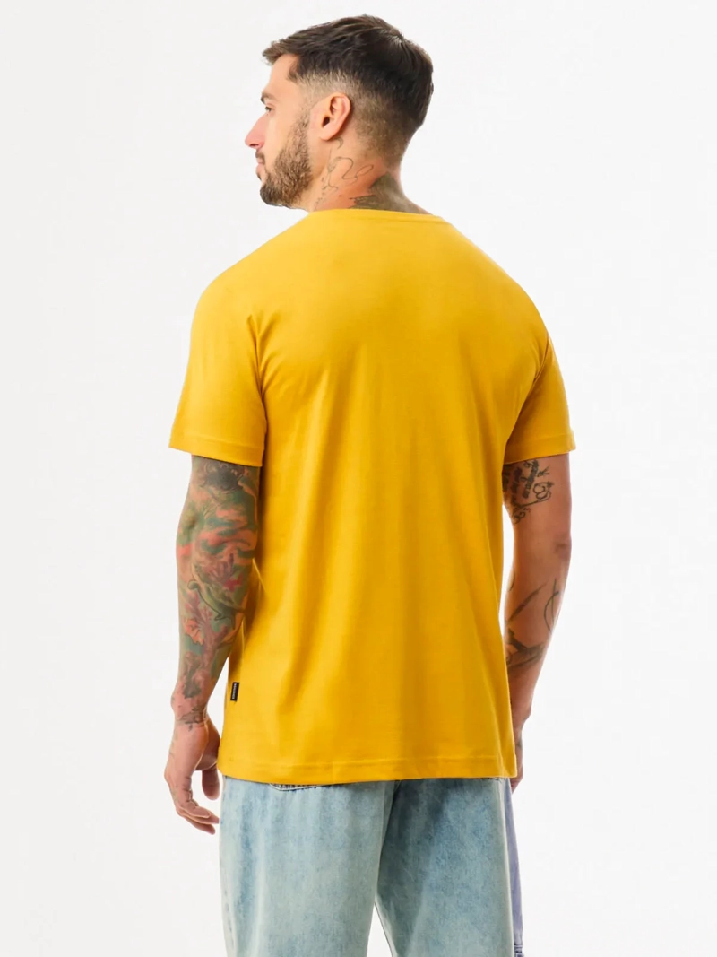 POLO MANGA CORTA HOMBRE WOALLANCE CLASICO MOSTAZA - 2