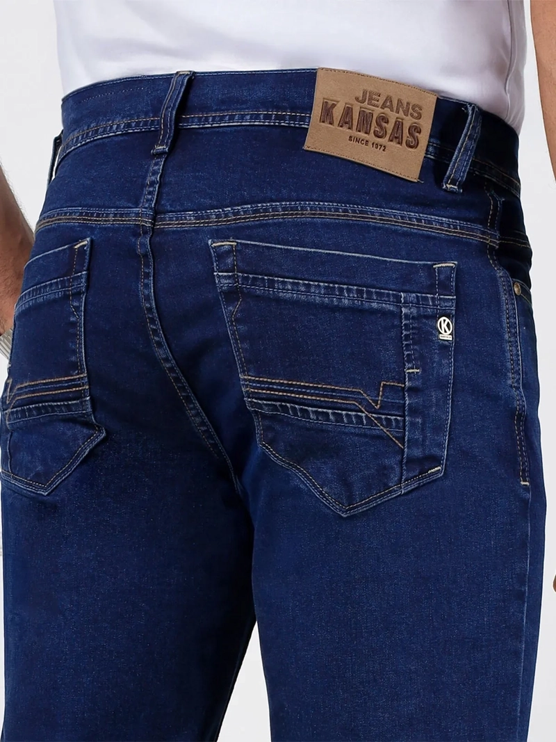 JEAN HOMBRE KANSAS JAKE REGULAR AZUL - 4