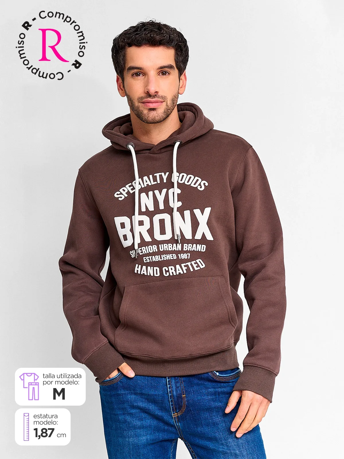 POLERA HOMBRE ROBERT LEWIS HOODIE ECO - 1
