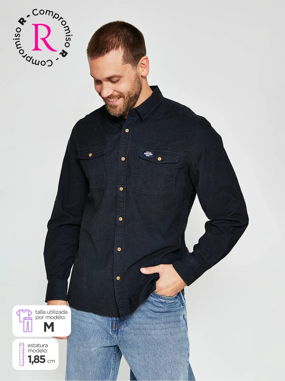 CAMISA MANGA LARGA HOMBRE ROBERT LEWIS ELENA - 1