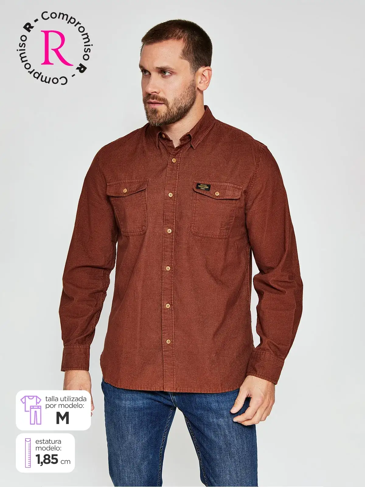 CAMISA MANGA LARGA HOMBRE ROBERT LEWIS ELENA - 1