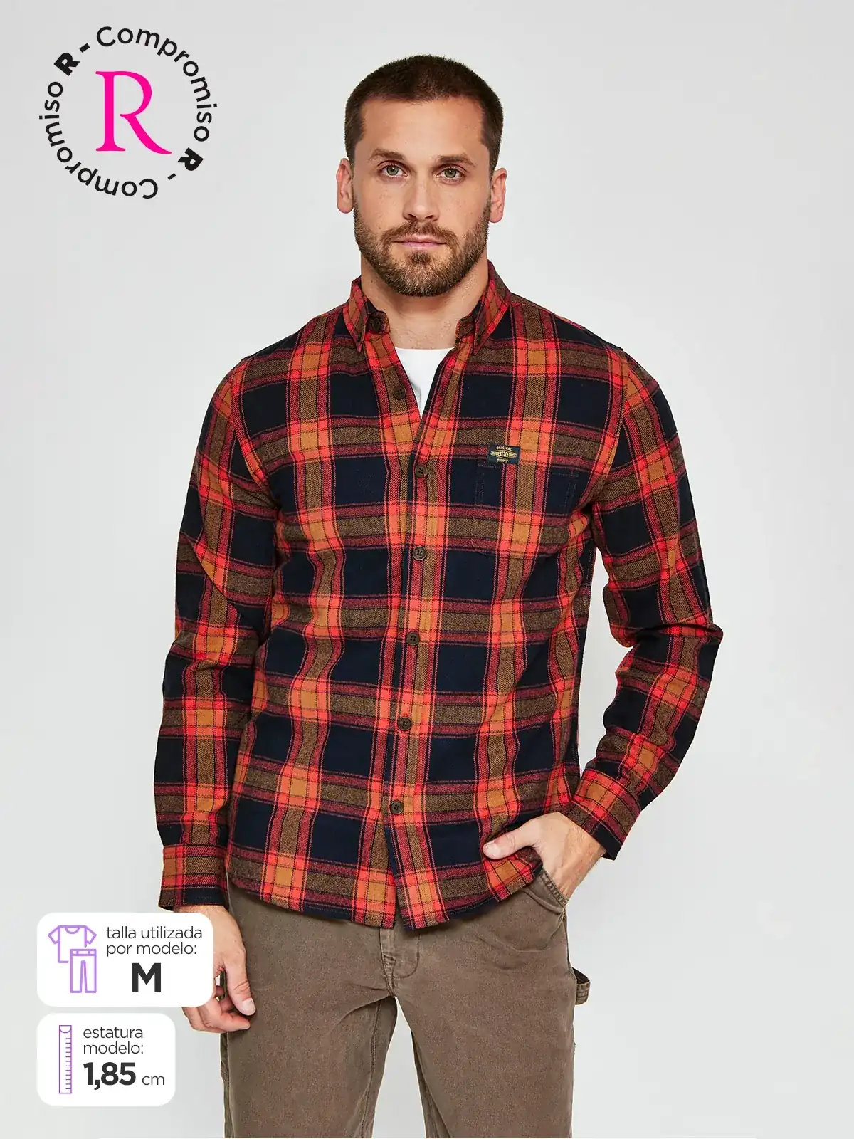 CAMISA MANGA LARGA HOMBRE ROBERT LEWIS ELINA - 1