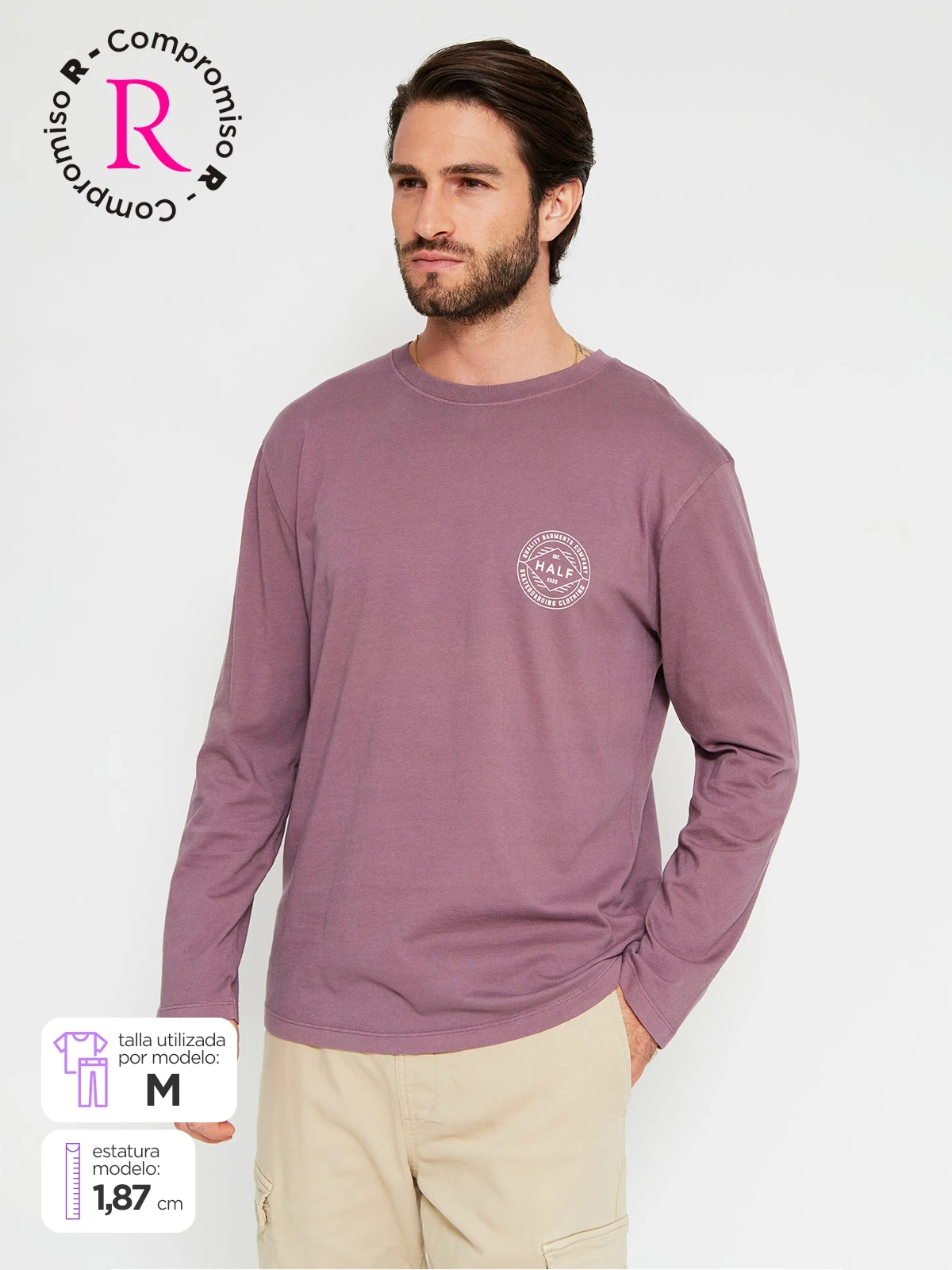 POLO MANGA LARGA HOMBRE HALF EFIA - 1