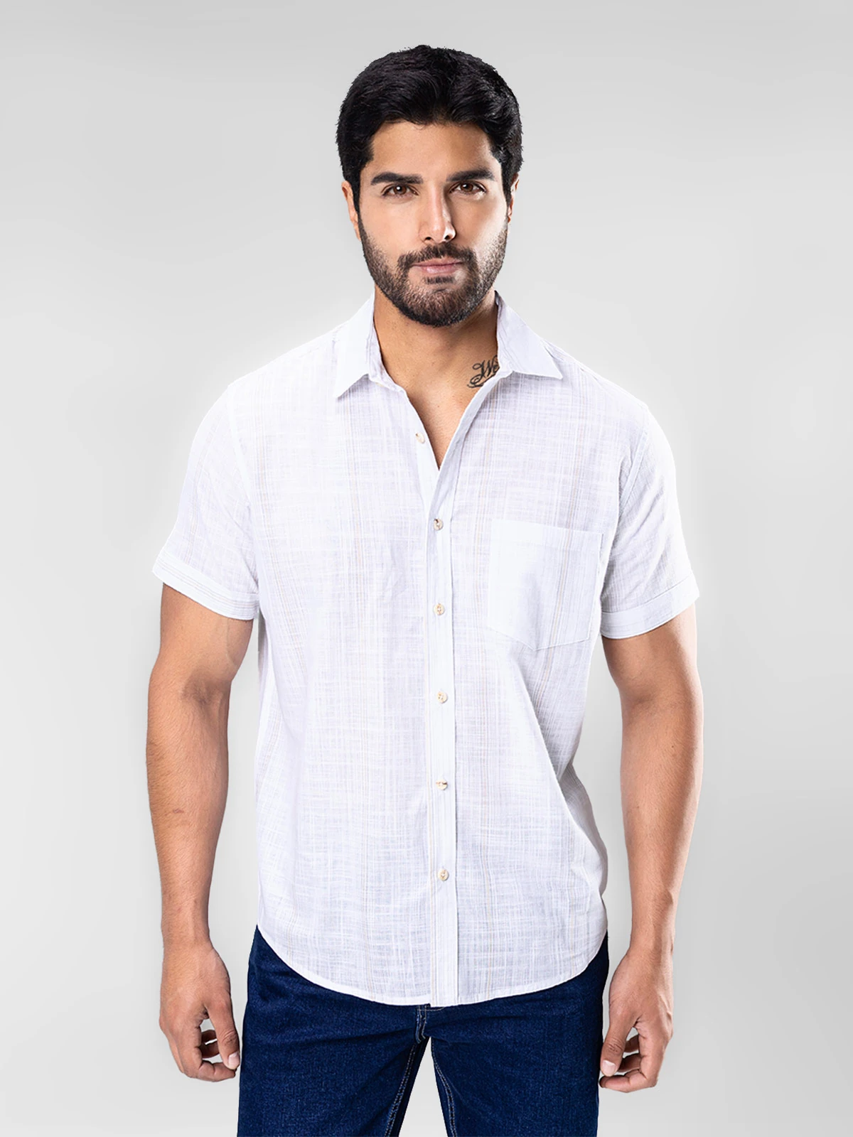 CAMISA MANGA CORTA HOMBRE KANSAS O5 MILANO - 1