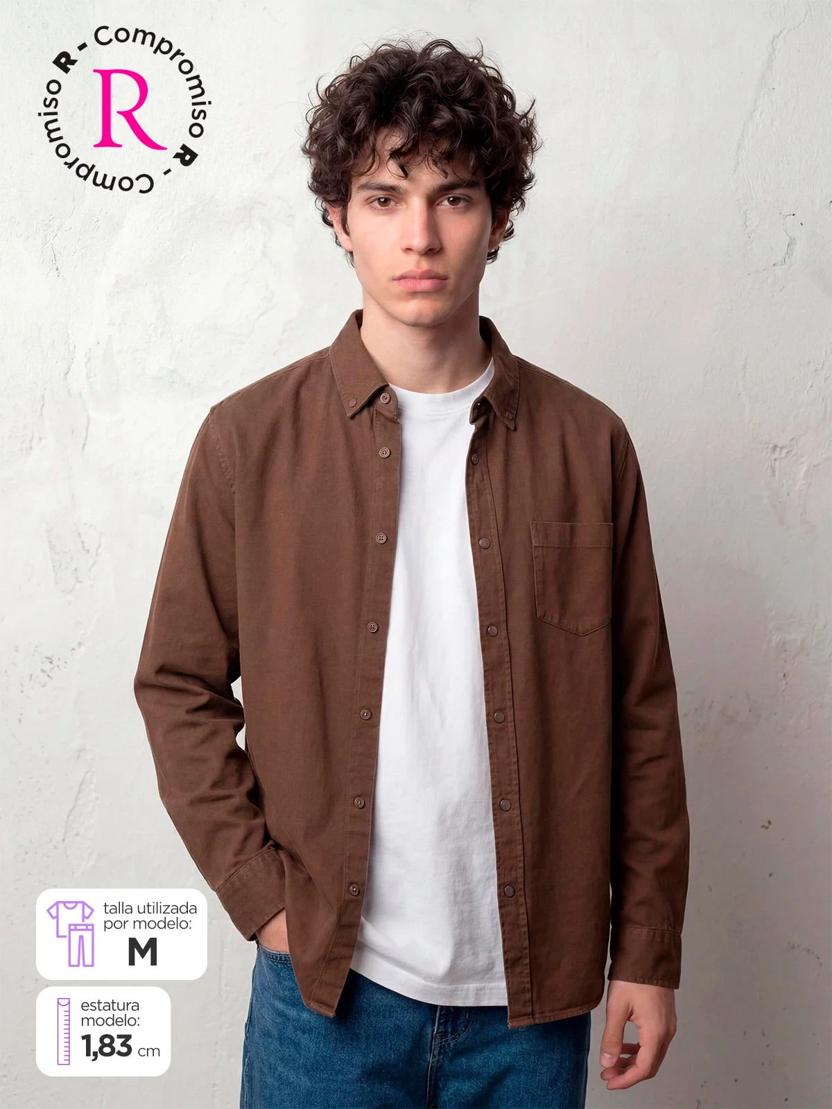 CAMISA MANGA LARGA ALGODÓN HOMBRE INDEX ANCHI - 1