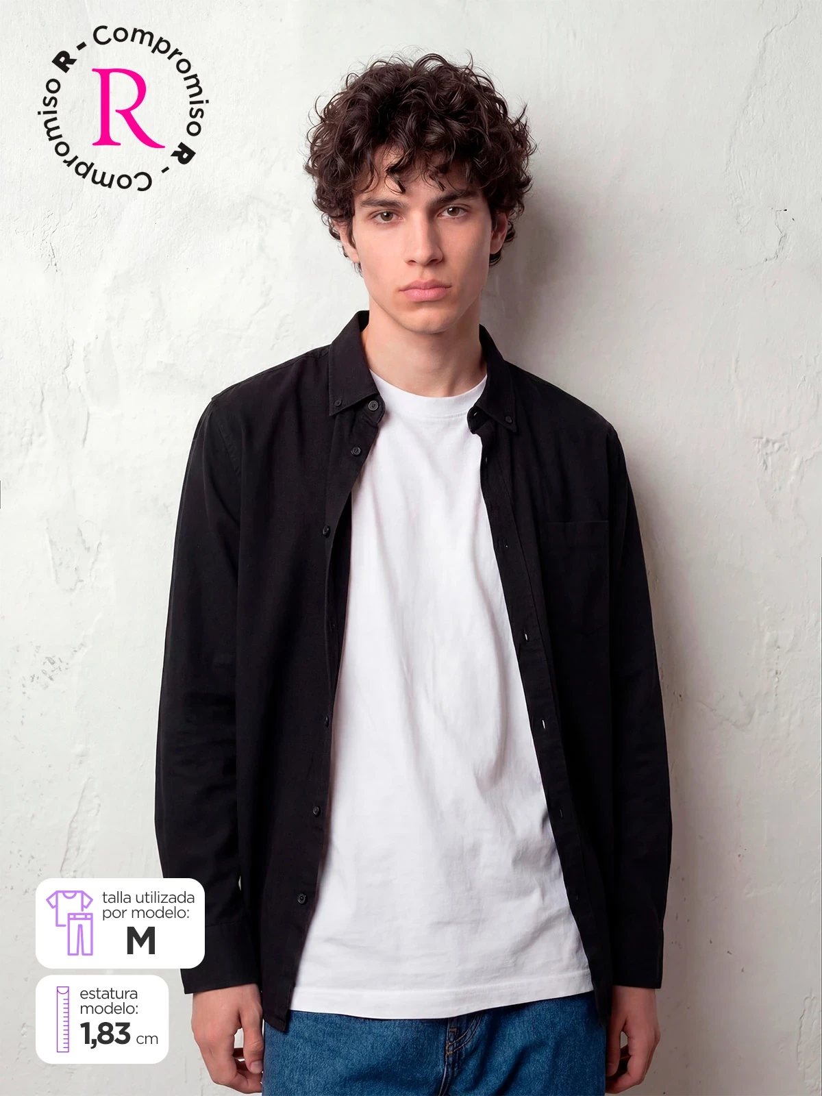 CAMISA MANGA LARGA ALGODÓN HOMBRE INDEX ANCHI - 1