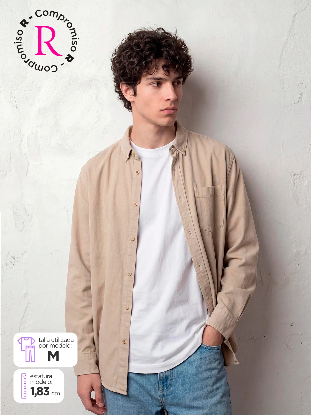 CAMISA MANGA LARGA ALGODÓN HOMBRE INDEX ANCHI - 1