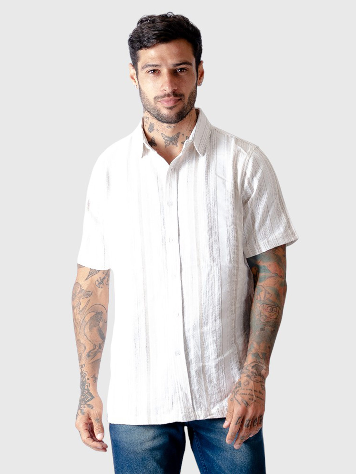 CAMISA MANGA CORTA ALGODÓN HOMBRE WOALLANCE - 1