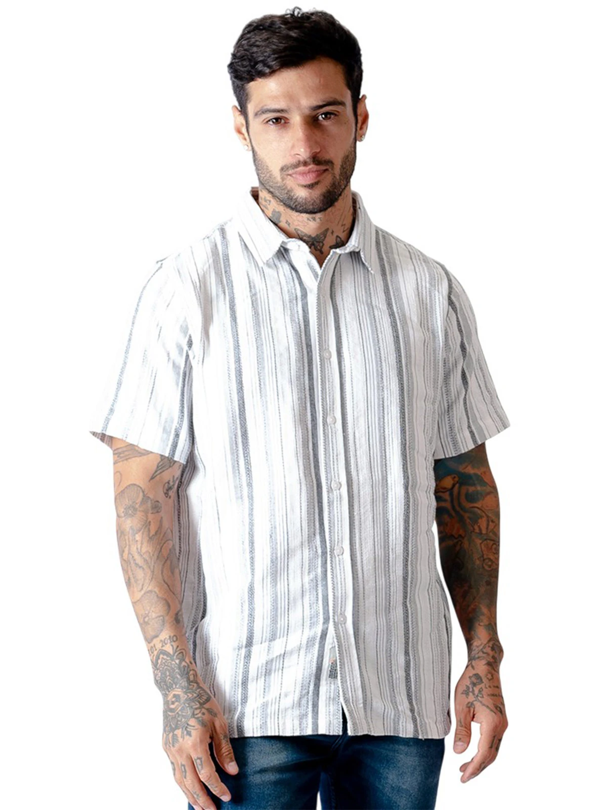 CAMISA MANGA CORTA ALGODÓN HOMBRE WOALLANCE - 1