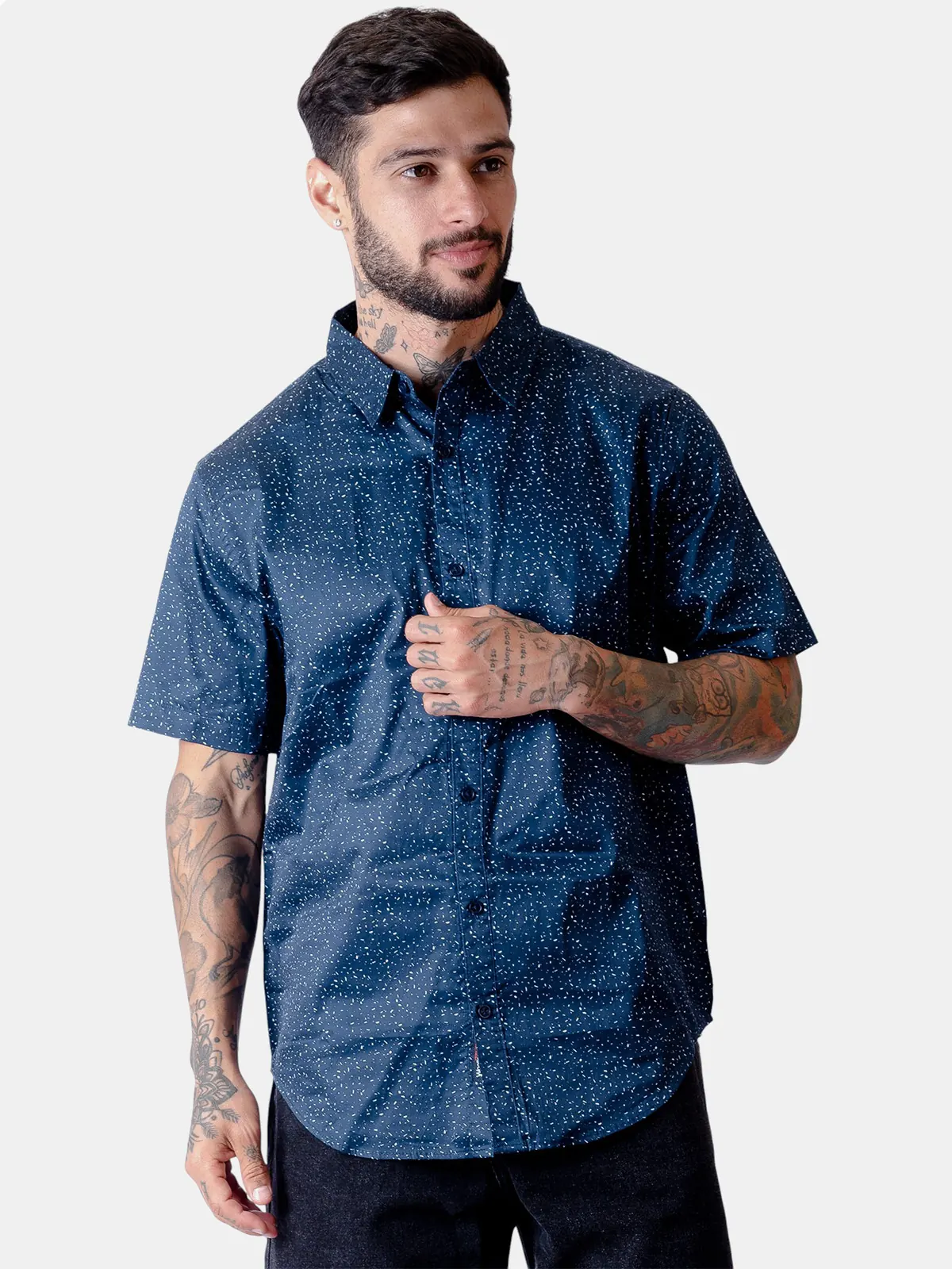CAMISA MANGA CORTA ALGODÓN HOMBRE WOALLANCE - 1