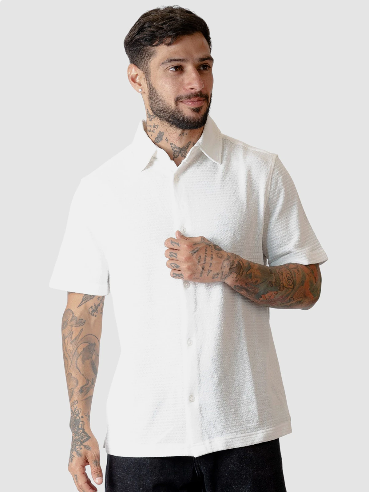 CAMISA MANGA CORTA ALGODÓN HOMBRE WOALLANCE - 3