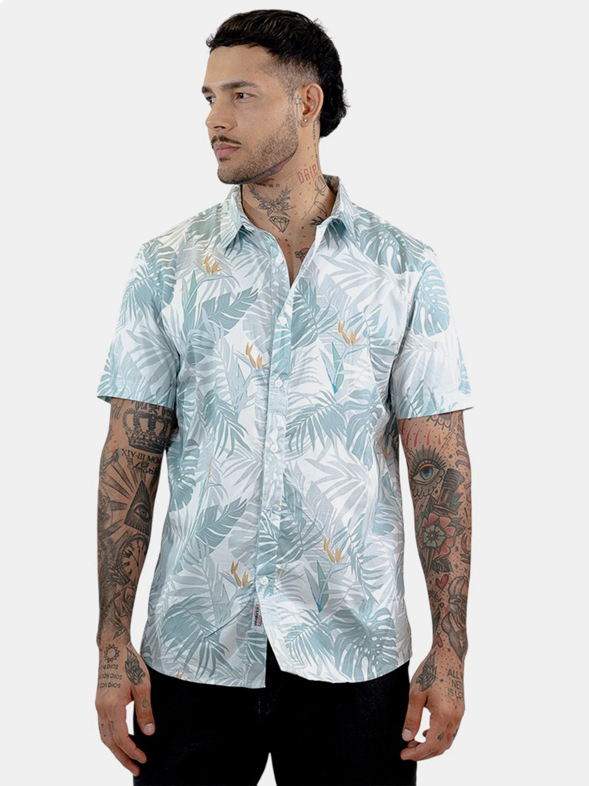 CAMISA MANGA CORTA ALGODÓN HOMBRE WOALLANCE - 1