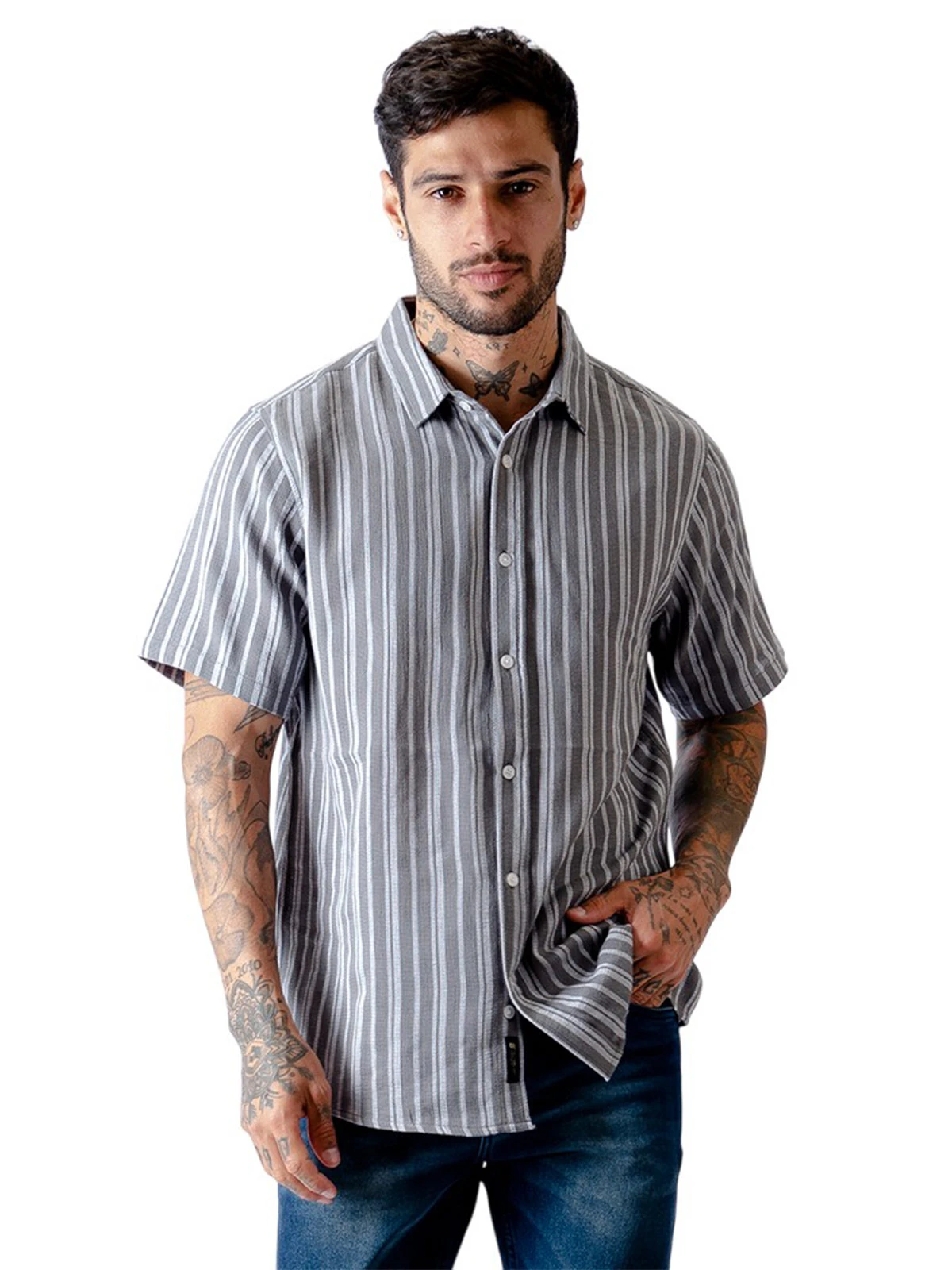CAMISA MANGA CORTA ALGODÓN HOMBRE BLACKOUT - 1