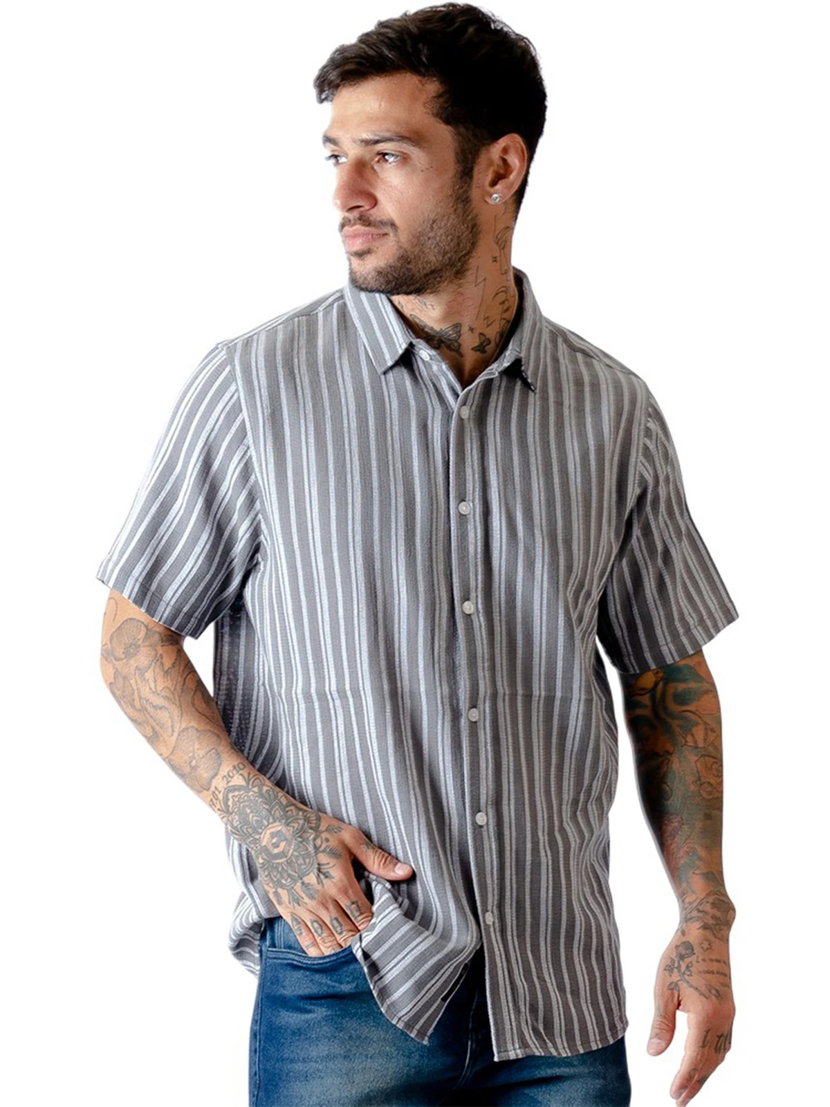 CAMISA MANGA CORTA ALGODÓN HOMBRE BLACKOUT - 3