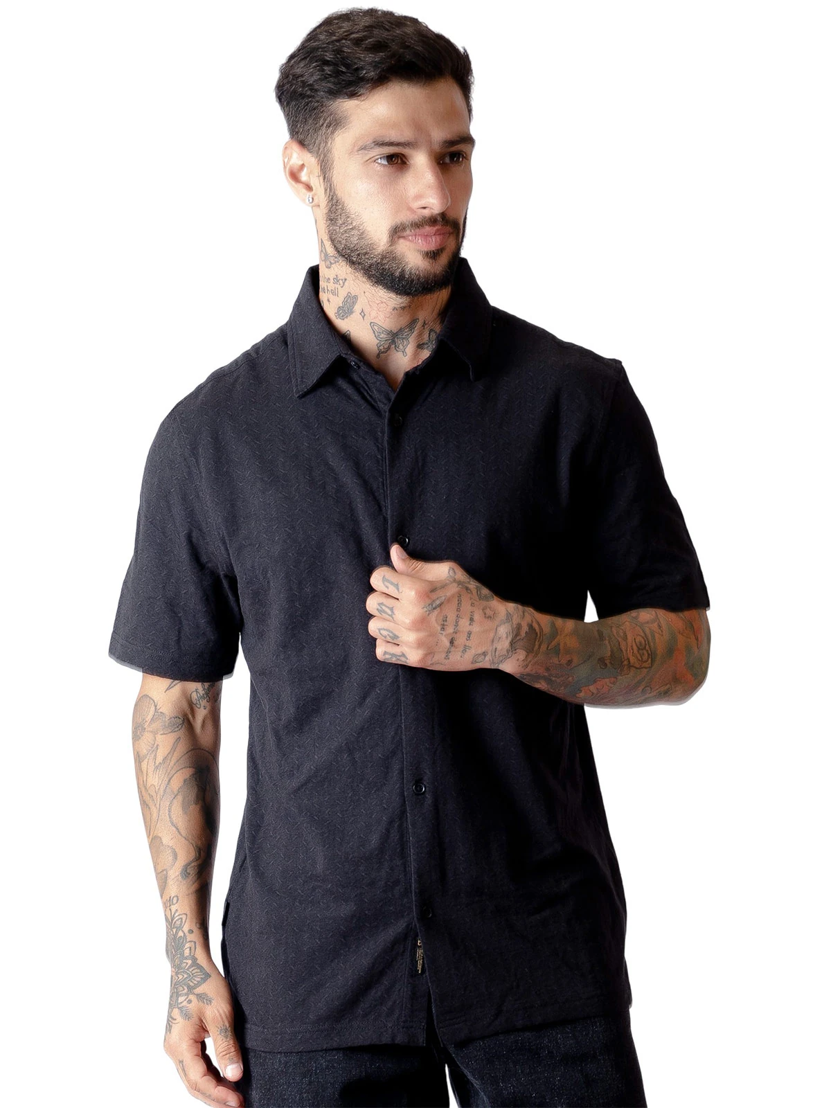 CAMISA MANGA CORTA ALGODÓN HOMBRE BLACKOUT - 1