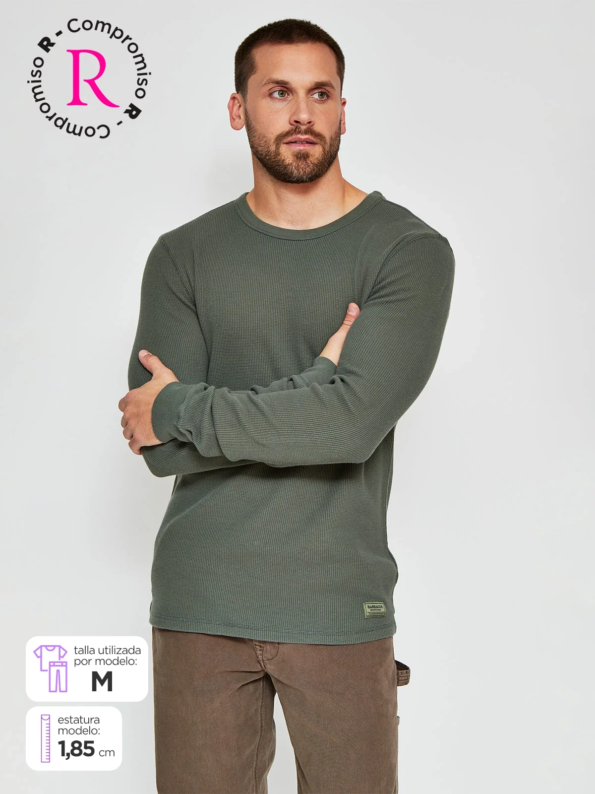 POLO MANGA LARGA ALGODÓN HOMBRE BARBADOS ELOISA - 1