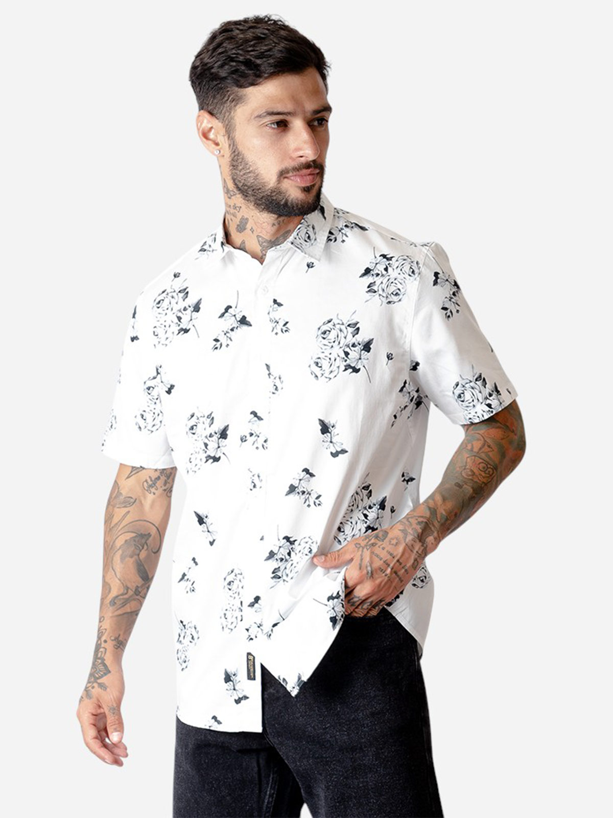 CAMISA MANGA CORTA ALGODÓN HOMBRE BLACKOUT COLORS - 3