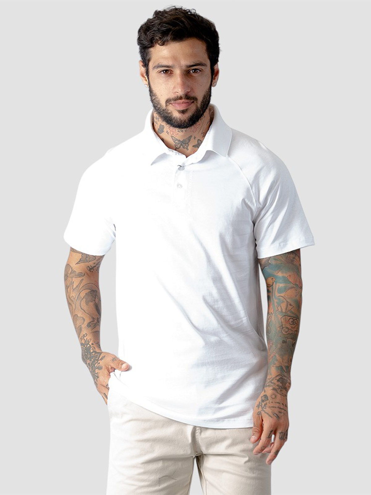 POLO MANGA CORTA ALGODÓN HOMBRE BLACKOUT YAMP - 1