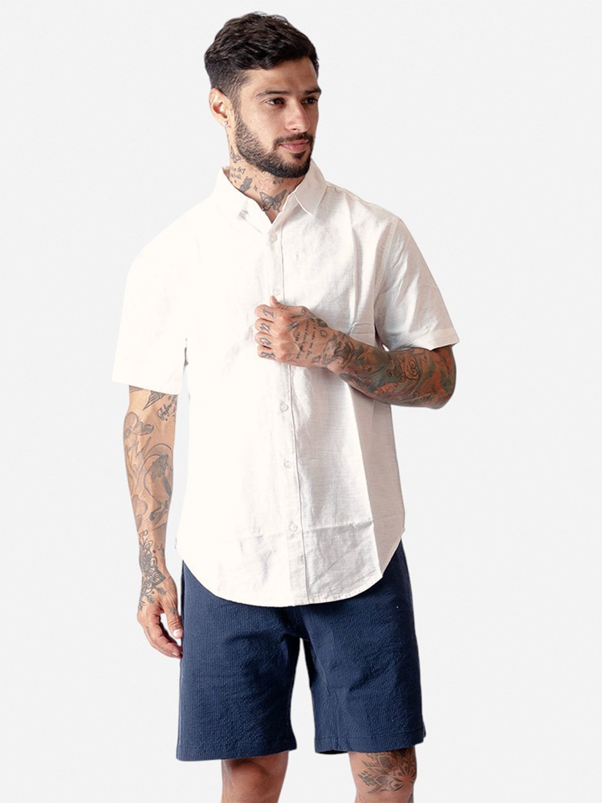 CAMISA MANGA CORTA HOMBRE ALGODÓN WOALLANCE ANGGELO H25-26 - 1