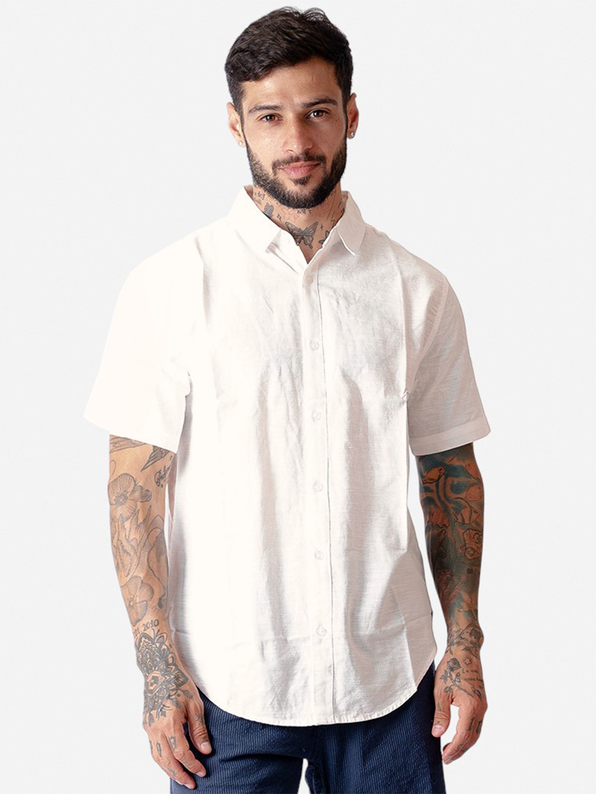 CAMISA MANGA CORTA HOMBRE ALGODÓN WOALLANCE ANGGELO H25-26 - 3