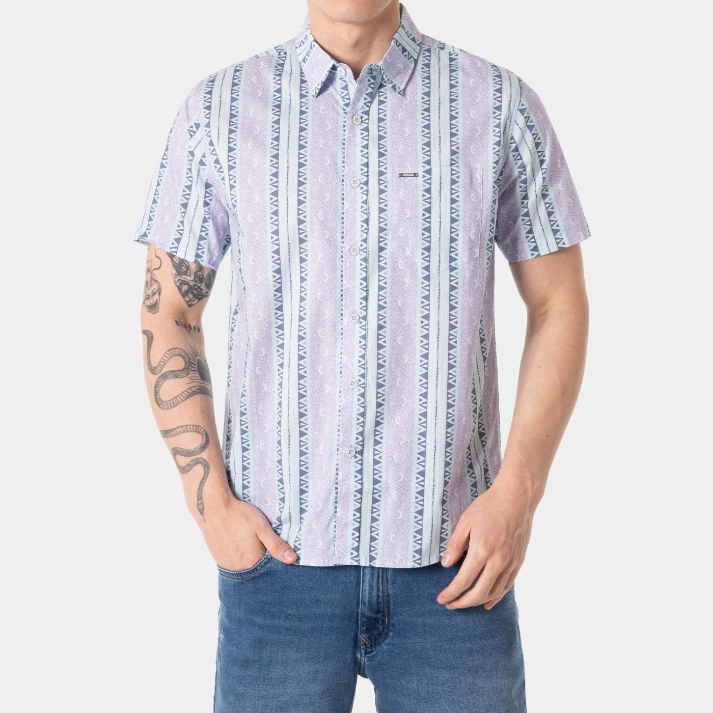 CAMISA MANGA CORTA HOMBRE GZUCK SUMMER LINES - 1