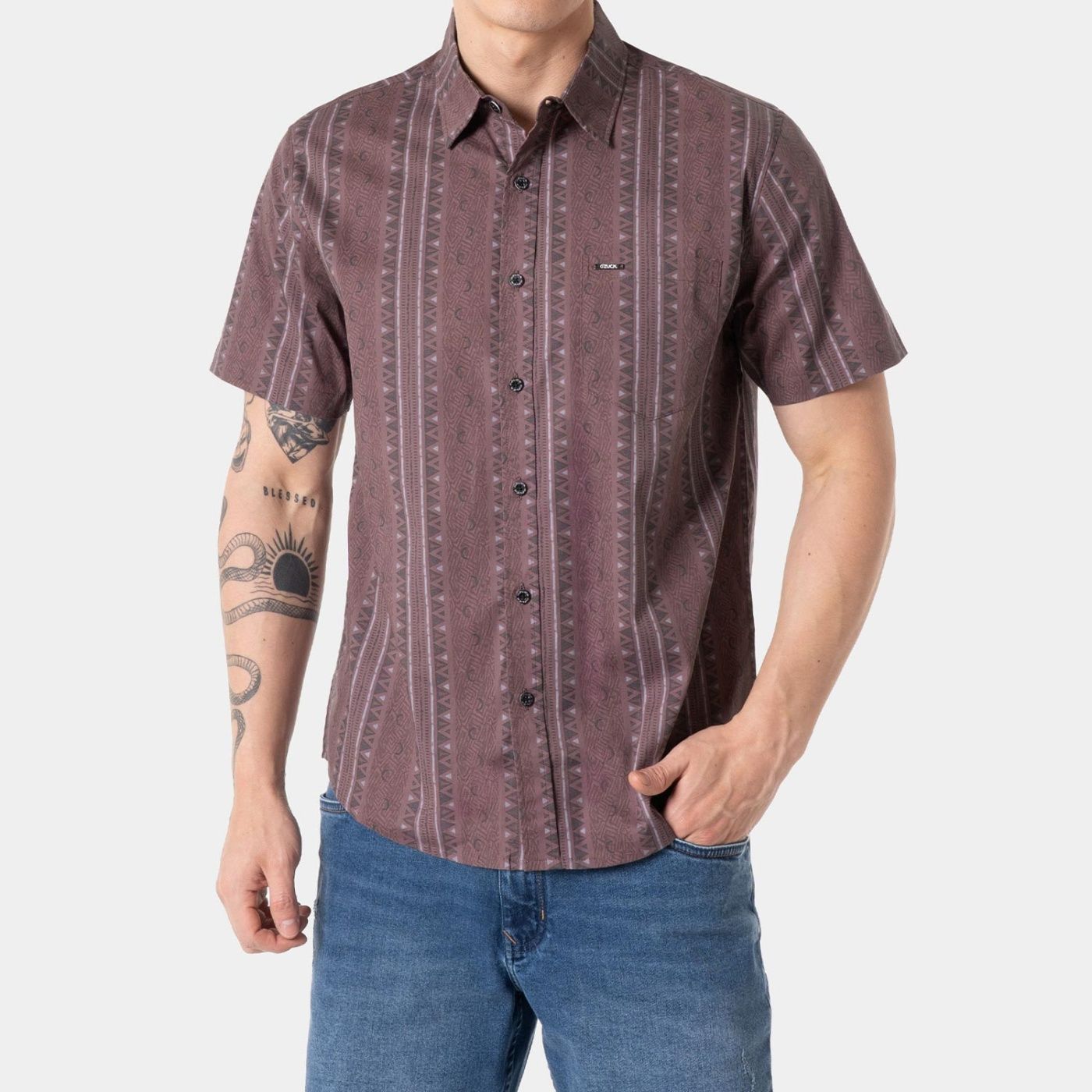 CAMISA MANGA CORTA HOMBRE GZUCK SUMMER LINES - 1