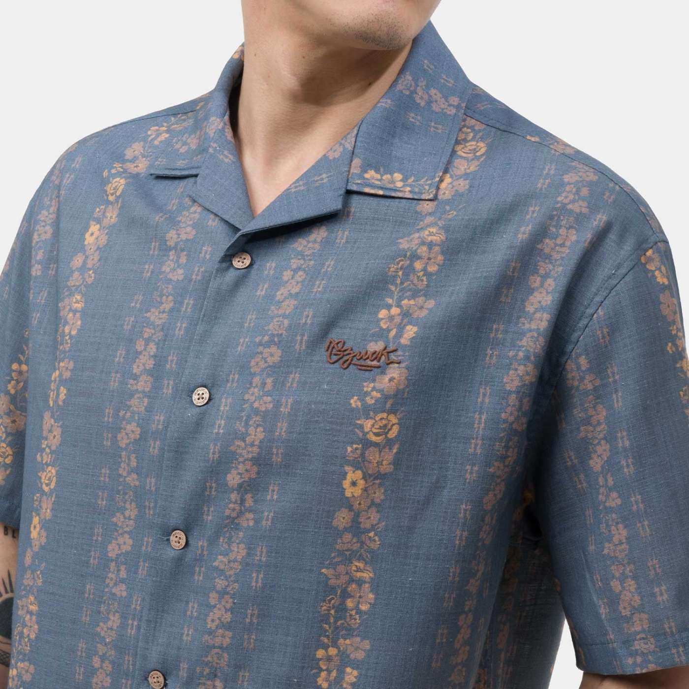 CAMISA MANGA CORTA HOMBRE GZUCK FLORAL LINES BOXY FIT - 3