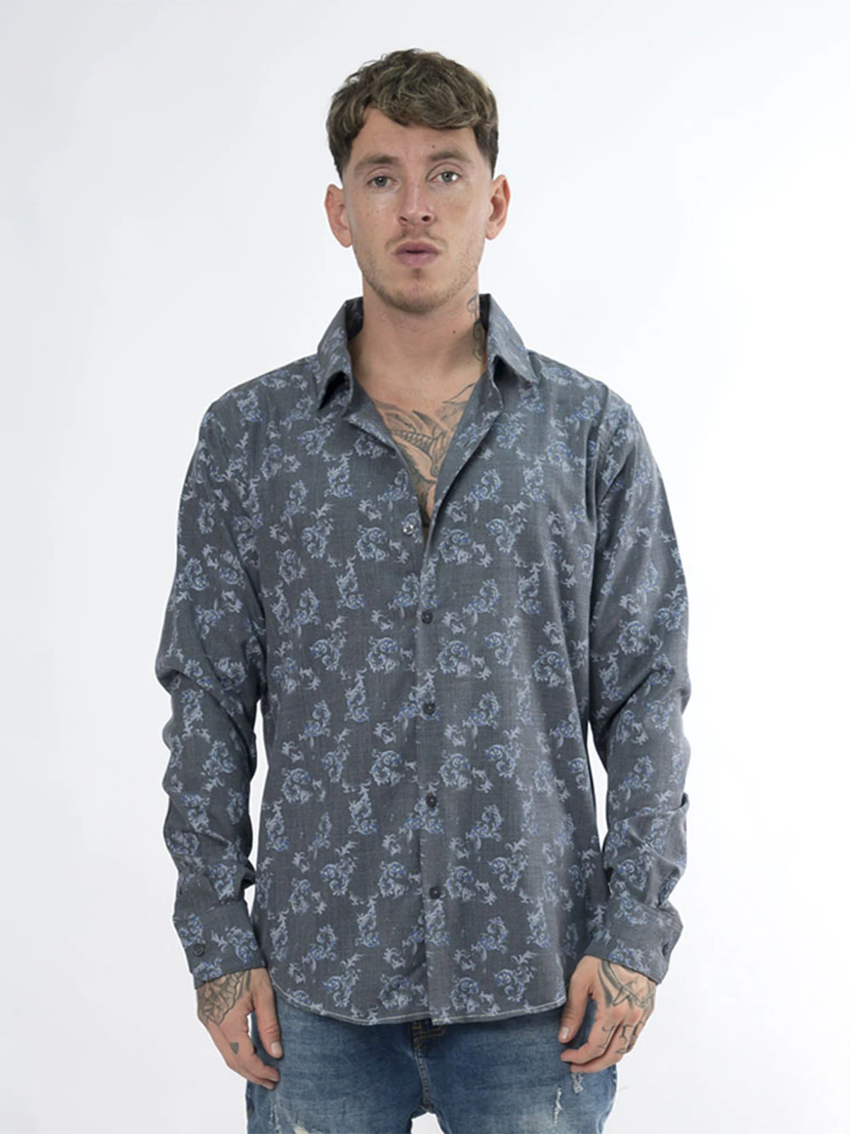 CAMISA MANGA LARGA ALGODÓN HOMBRE BLACKOUT - 1