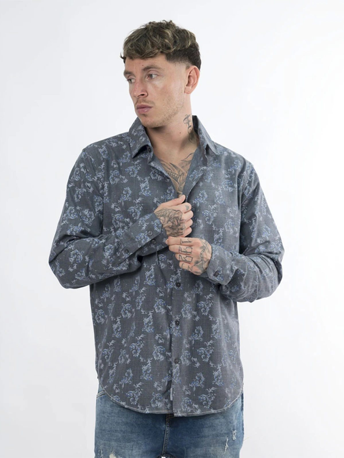 CAMISA MANGA LARGA ALGODÓN HOMBRE BLACKOUT - 4