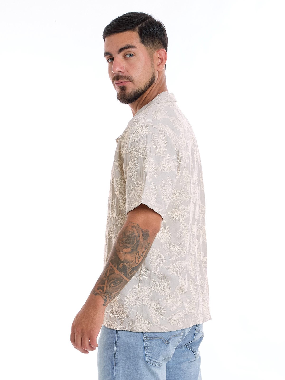 CAMISA MANGA CORTA ALGODÓN HOMBRE METAL JEANS HAWAI - 3