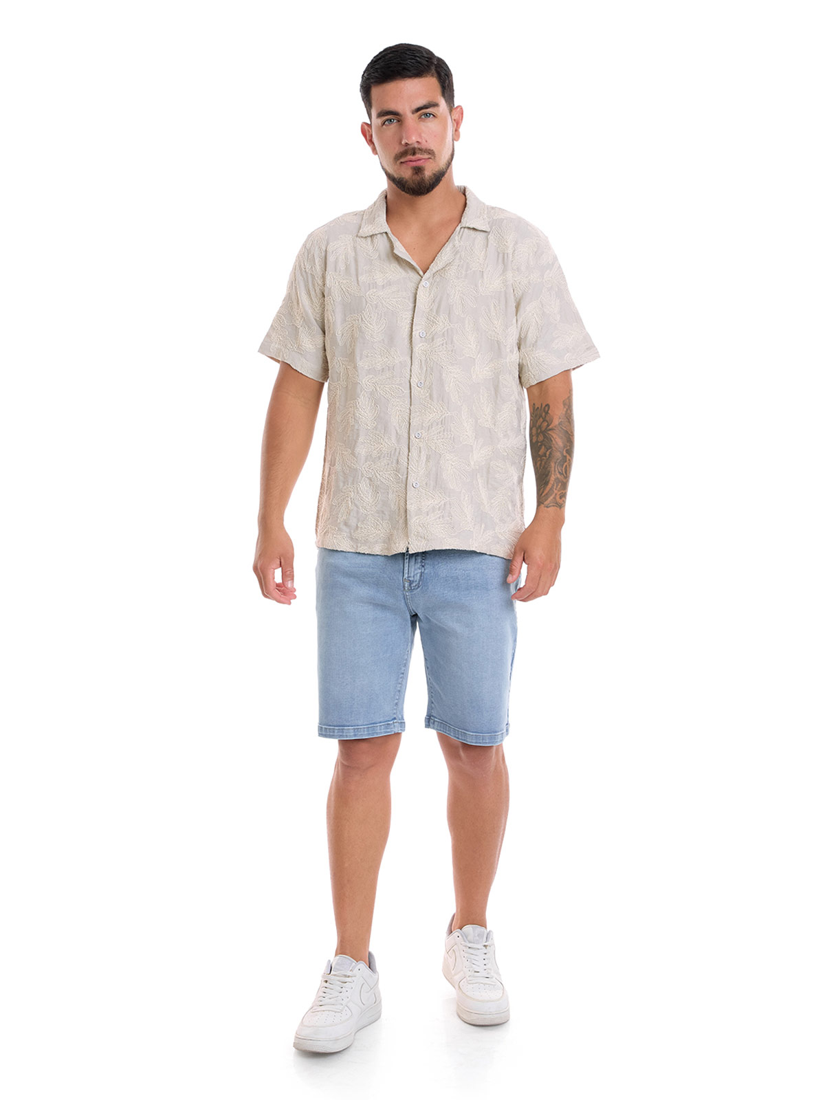 CAMISA MANGA CORTA ALGODÓN HOMBRE METAL JEANS HAWAI - 5