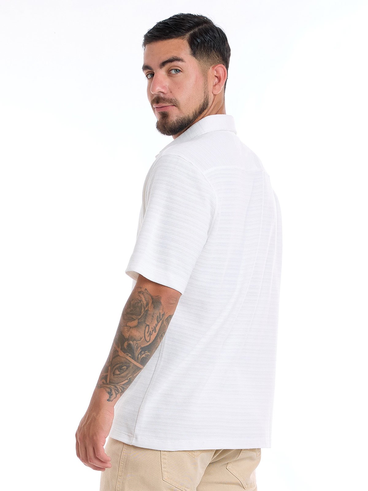 CAMISA MANGA CORTA ALGODÓN HOMBRE METAL JEANS DRAKE - 3