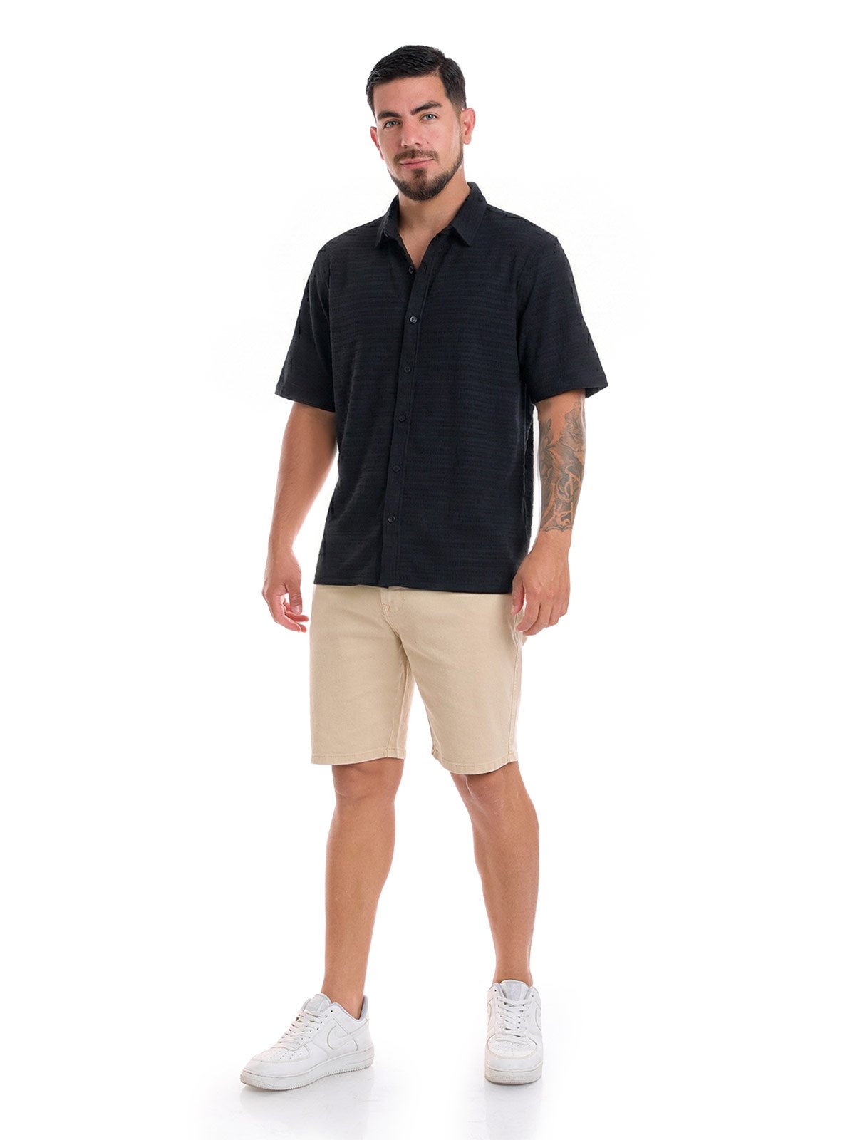 CAMISA MANGA CORTA ALGODÓN HOMBRE METAL JEANS DRAKE - 3