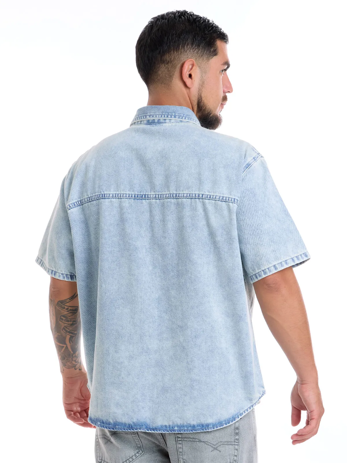 CAMISA MANGA CORTA ALGODÓN HOMBRE METAL JEANS ZONE - 2