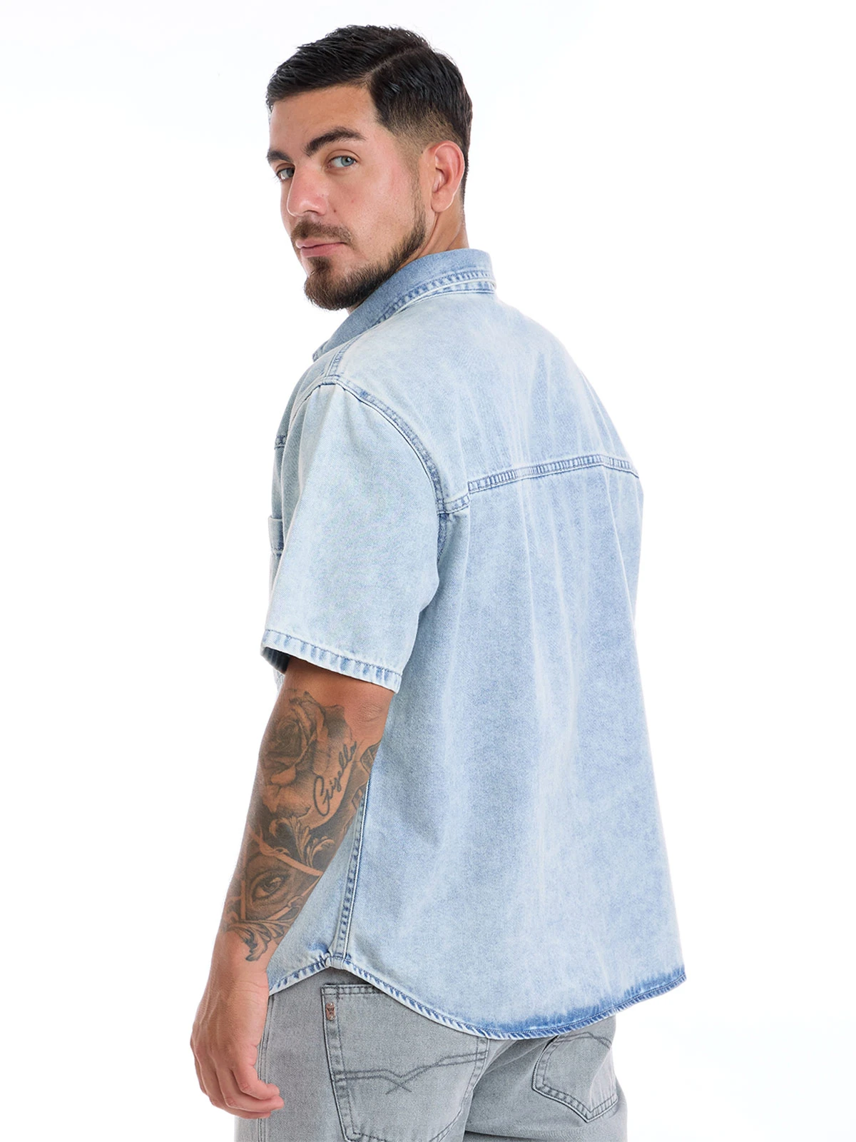 CAMISA MANGA CORTA ALGODÓN HOMBRE METAL JEANS ZONE - 3