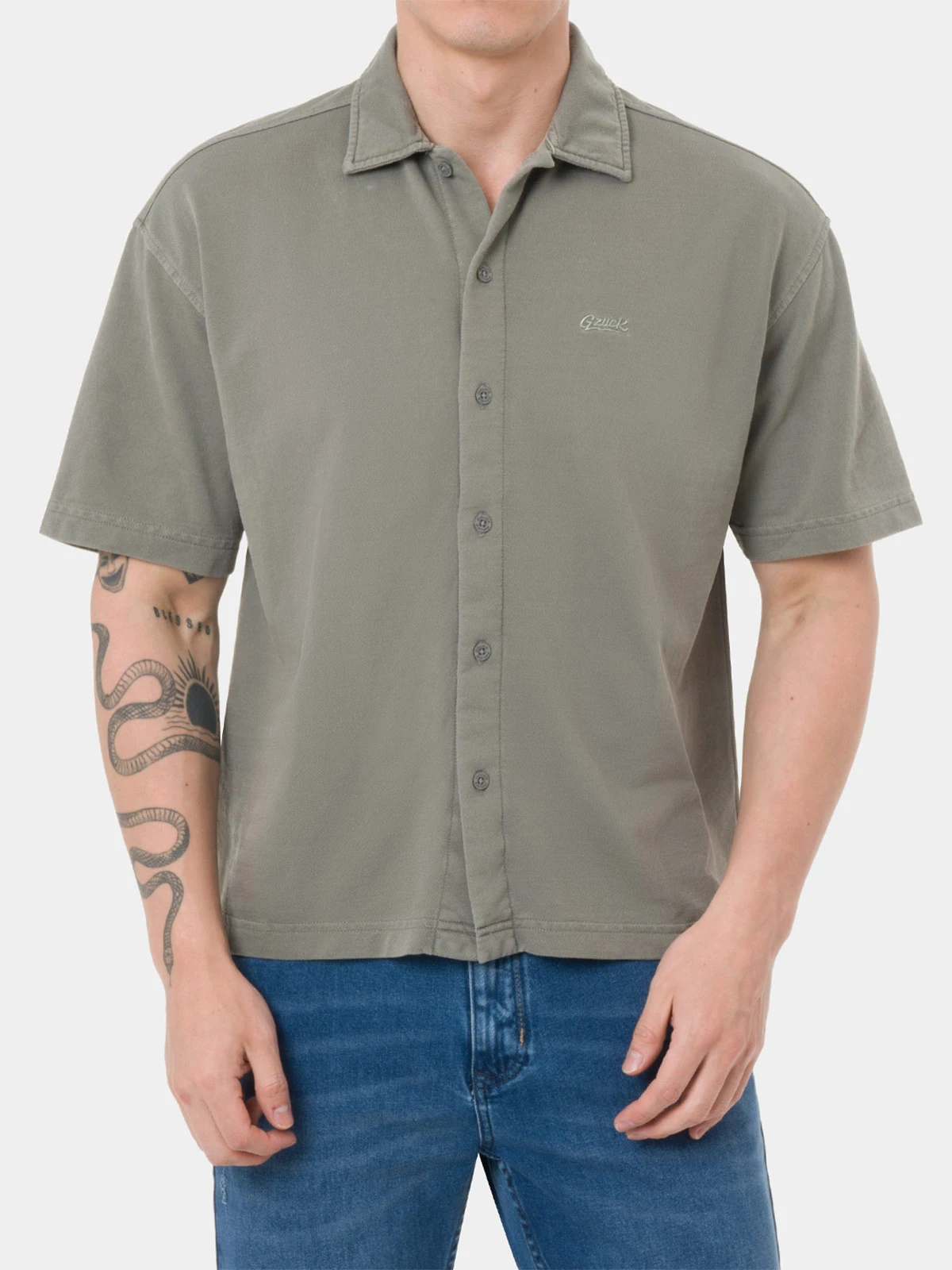 CAMISA MANGA CORTA HOMBRE GZUCK RENDRET BOXY FIT - 1