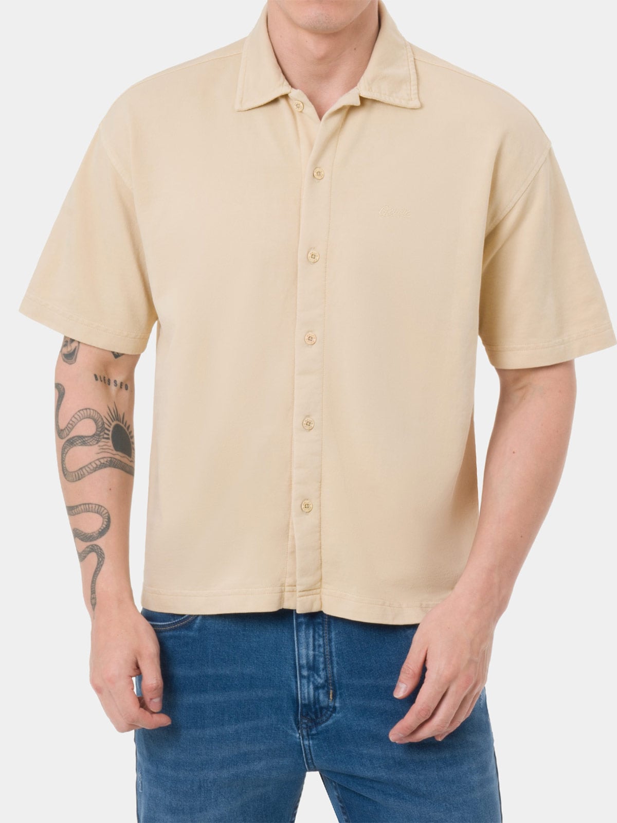 CAMISA MANGA CORTA HOMBRE GZUCK RENDRET BOXY FIT - 1