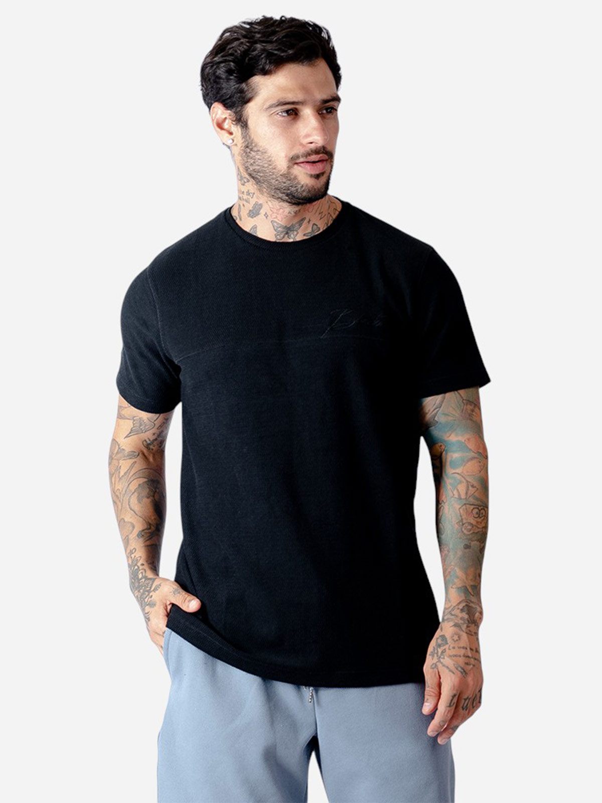 POLO MANGA CORTA ALGODÓN HOMBRE BLACKOUT - 1
