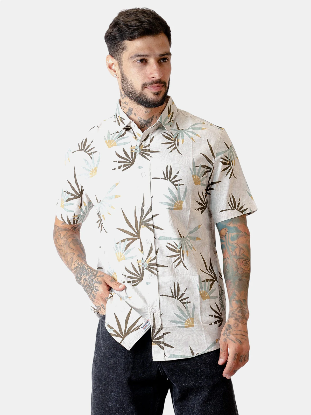 CAMISA MANGA CORTA HOMBRE WOALLANCE POLONIA - 1