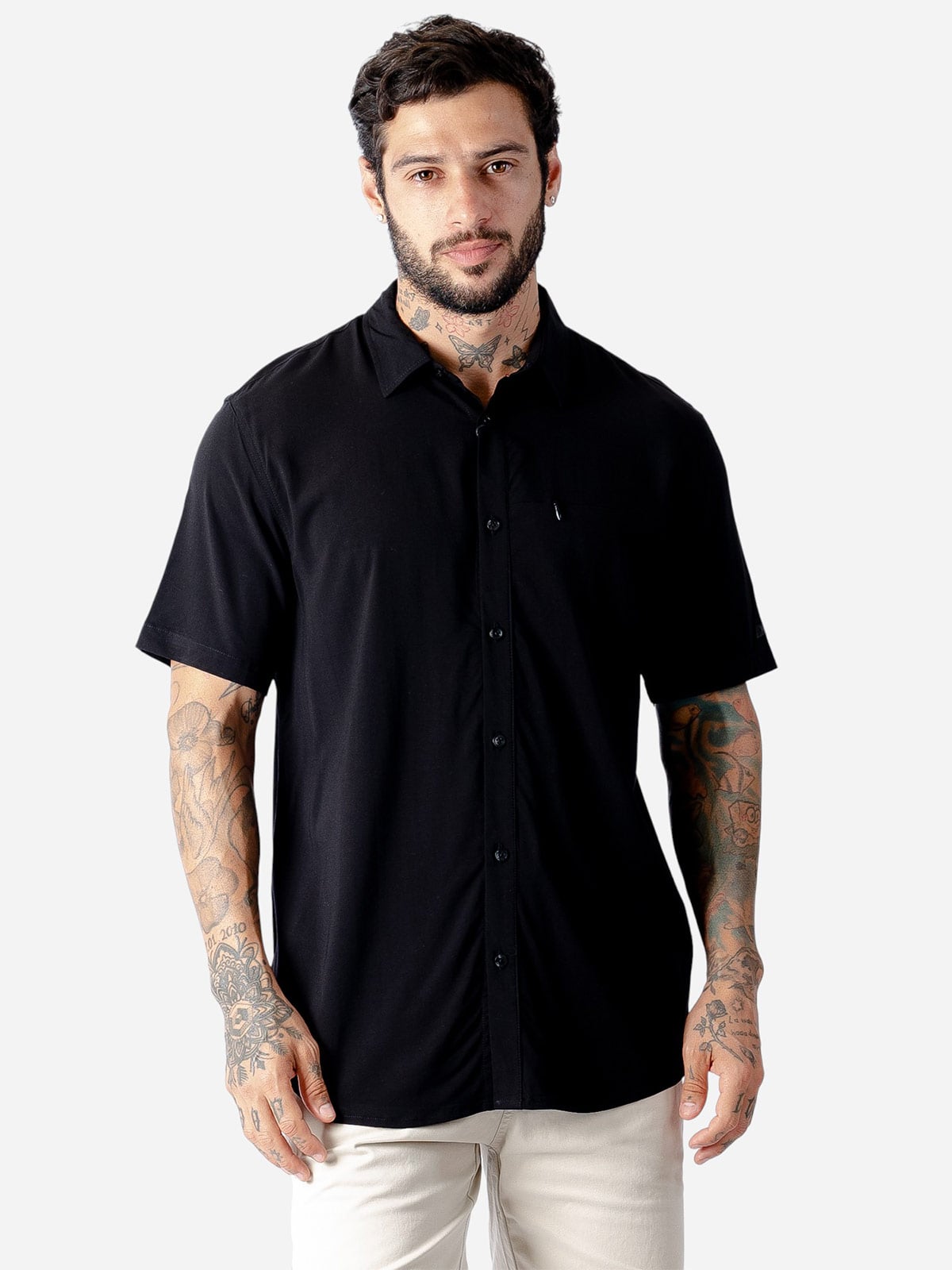 CAMISA MANGA CORTA ALGODÓN HOMBRE BLACKOUT - 1