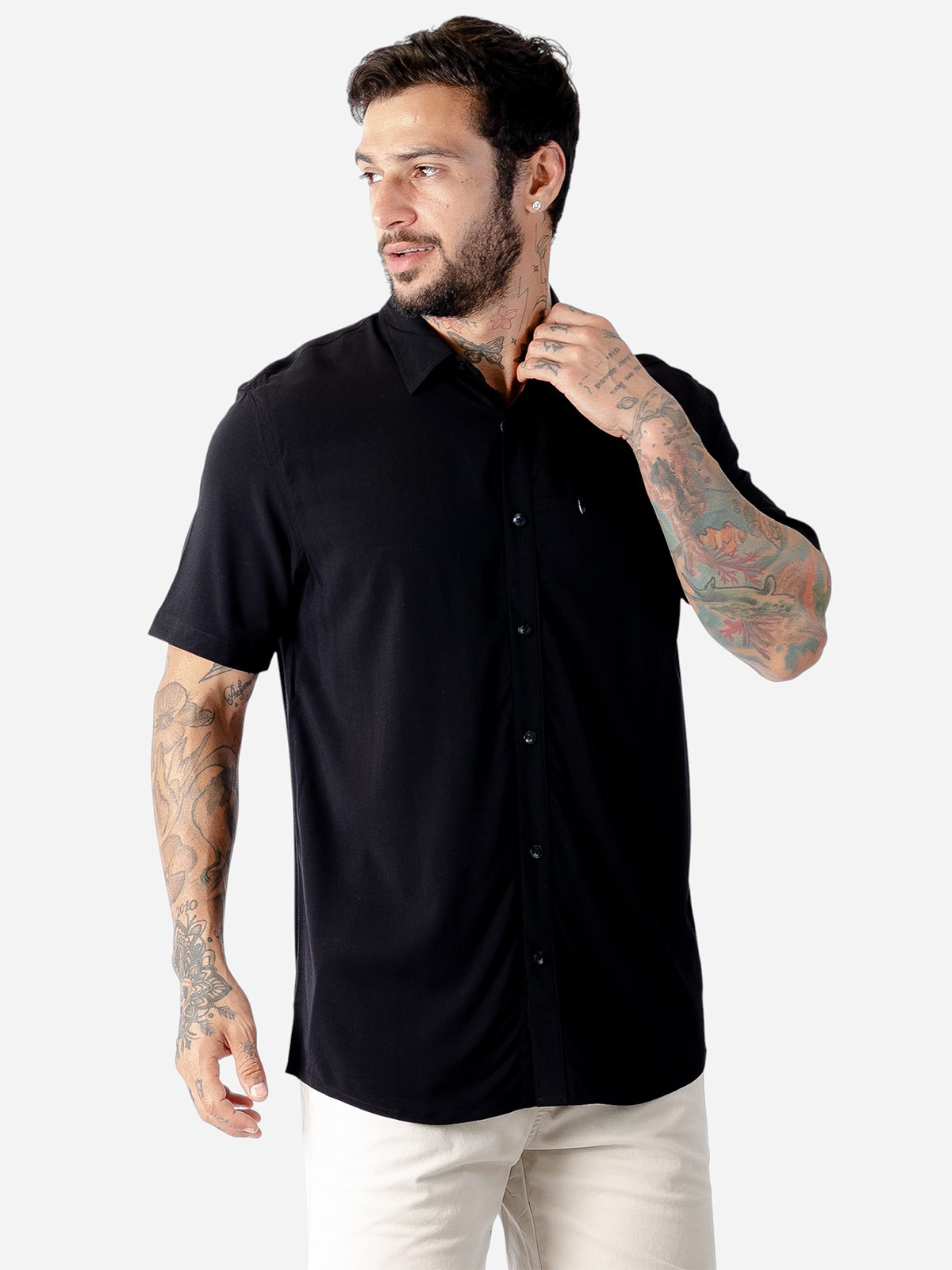 CAMISA MANGA CORTA ALGODÓN HOMBRE BLACKOUT - 3