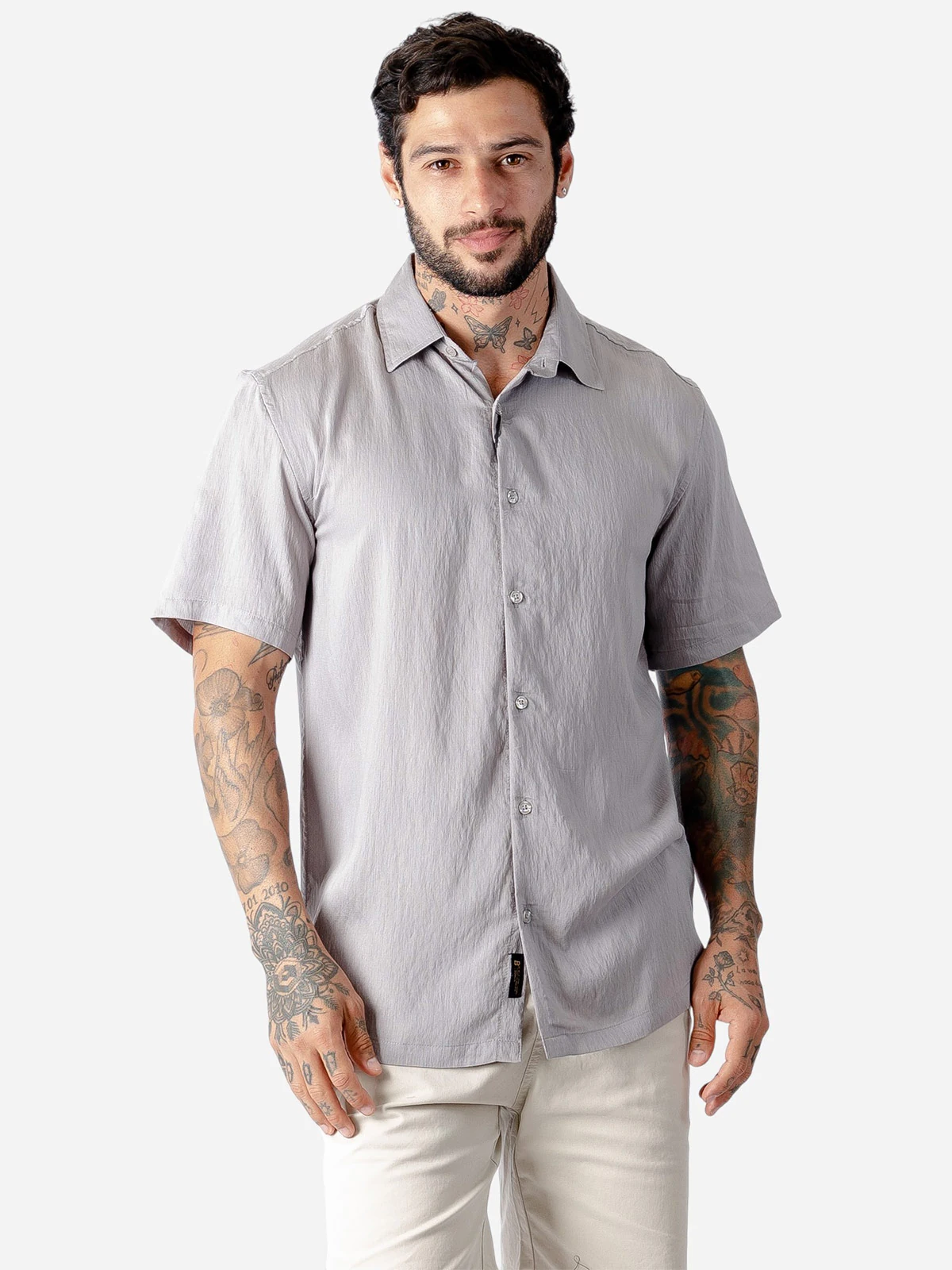 CAMISA MANGA CORTA ALGODÓN HOMBRE BLACKOUT - 1