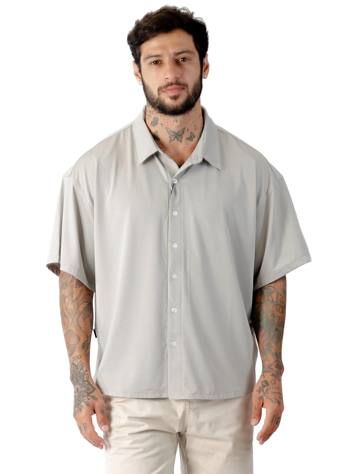CAMISA MANGA CORTA ALGODÓN HOMBRE BLACKOUT - 1
