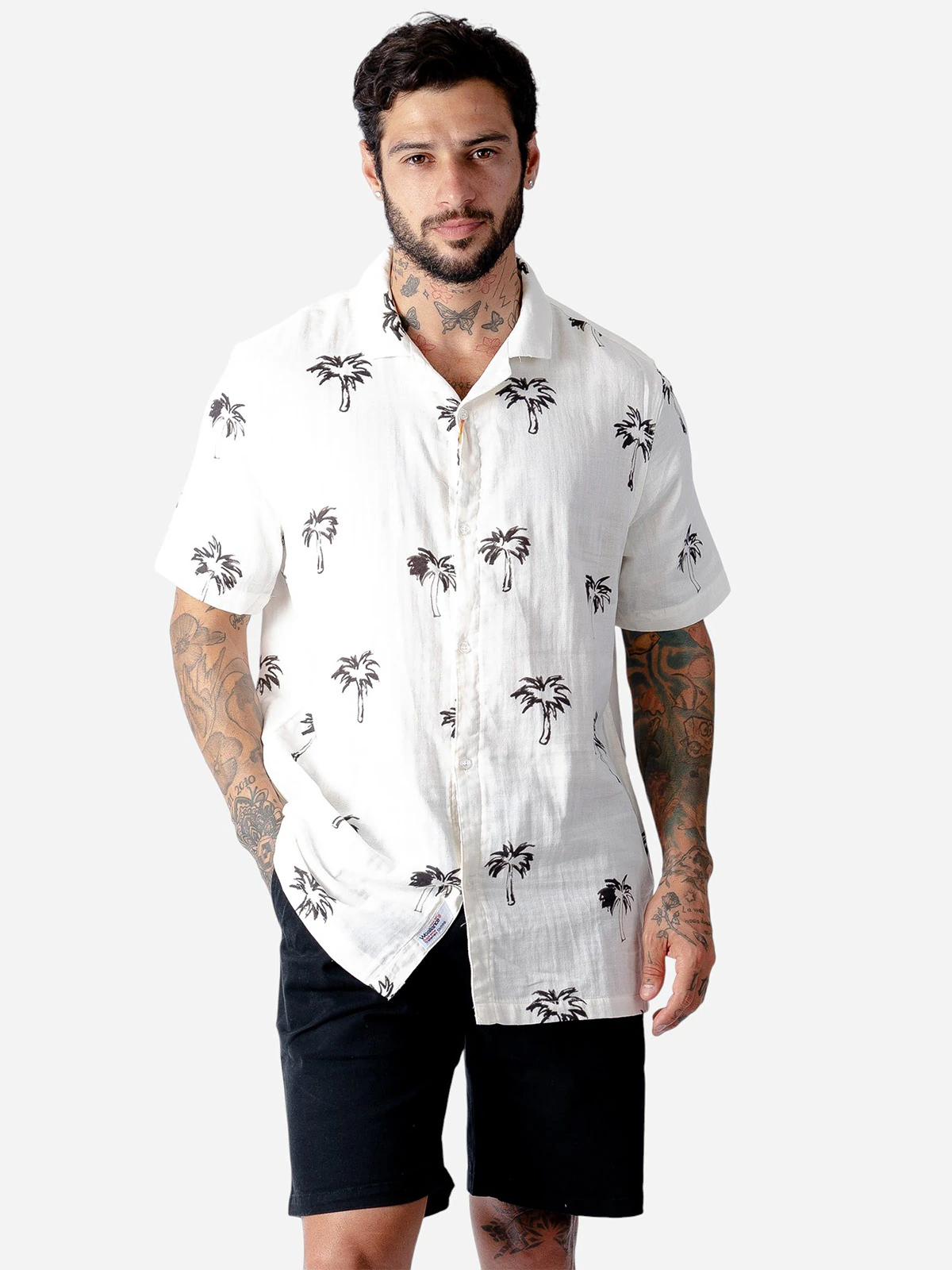 CAMISA MANGA CORTA ALGODÓN HOMBRE WOALLANCE JAMAICA - 1