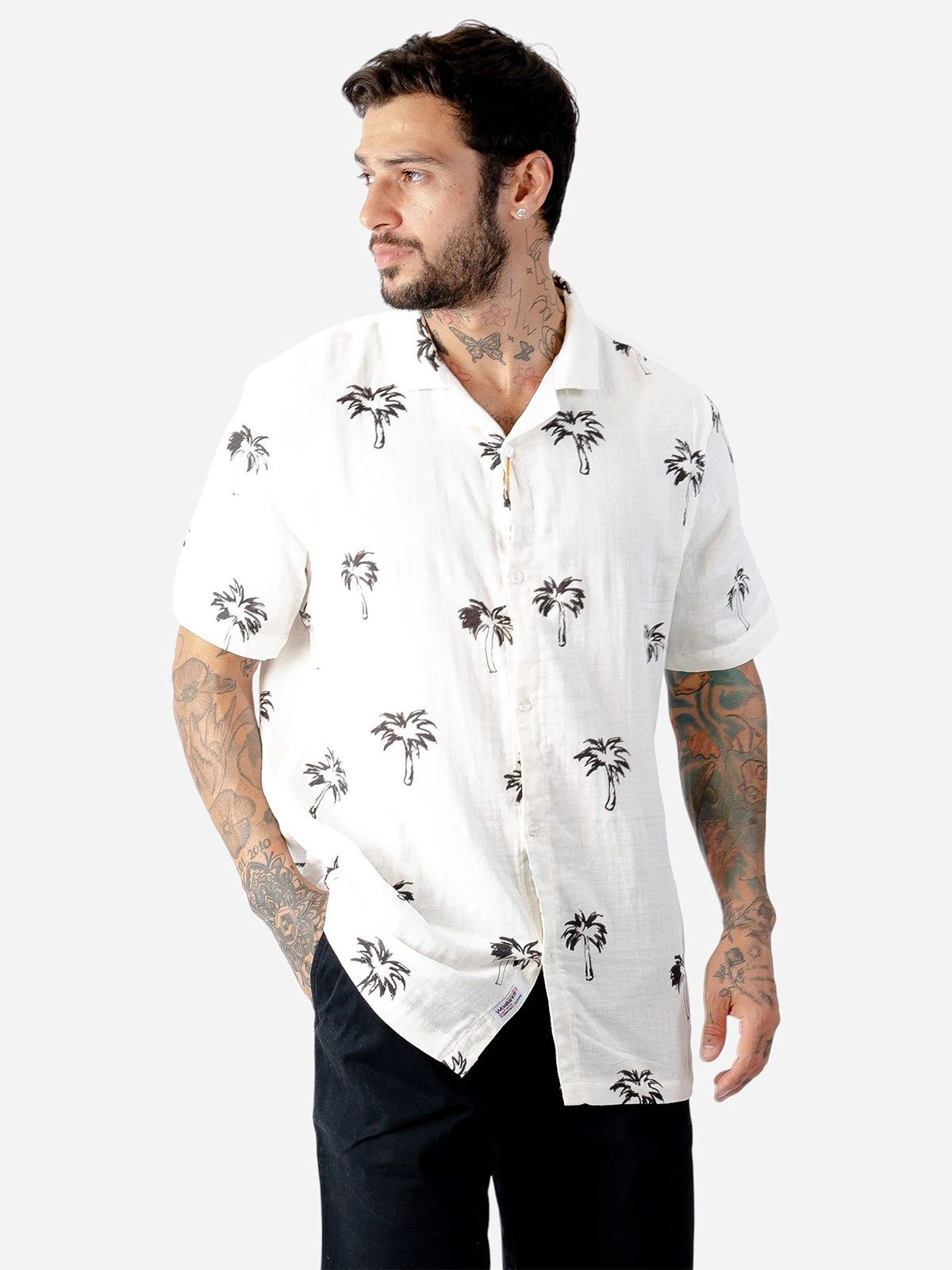 CAMISA MANGA CORTA ALGODÓN HOMBRE WOALLANCE JAMAICA - 3